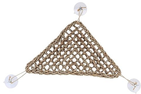 OATIPHO Triangular Reptile Climbing Net Mit Saugnäpfen Atmungsaktive Hängematte Für Echsen Bartagamen Und Andere Haustiere Langlebiges Mesh Für Aktives Klettern Und Spiel