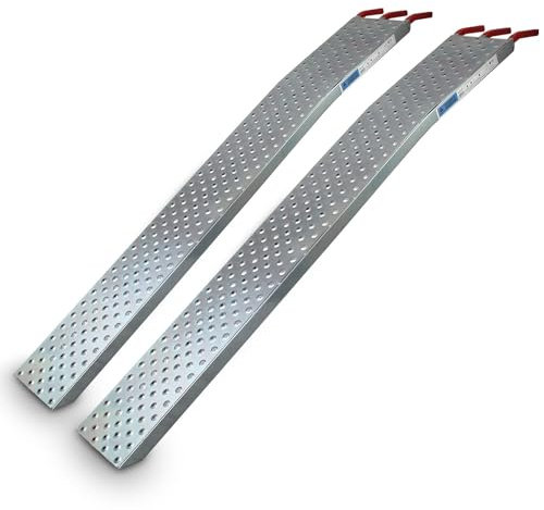 Bituxx 2X Auffahrrampe Verladerampe Quadrampe Motorradrampe Stahl bis 400kg Länge 1,75m