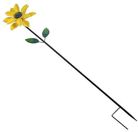 CIYODO Moulin à Vent Forme Tournesol Ornement Métal pour Jardin Extérieur Décoration Unique