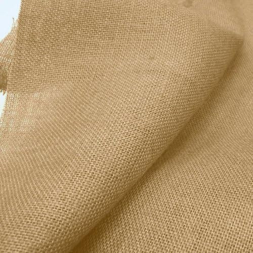 1m Hessian Fabric,Textured Burlap Jute Sack Material, 63” Inch Wide, 160cm Wide,Fabric for School Boards, in The Garden, Table Runners, Arts & Crafts for Sewing Decorating Crafting