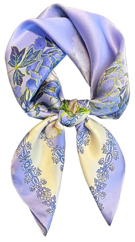 CCAIPU Satin Seidenschal für Damen, Elegante Leicht Seide Schal Bandana Halstuch Kopftuch Schal Tuch Geschenk für Frauen 70 x 70cm