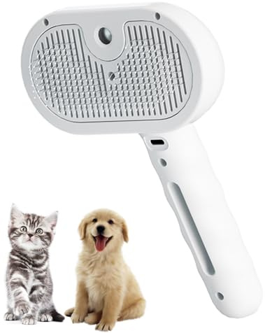 1PCS Magic Wand for Pet Hair,pet Spray Hair Removal Comb,steam Brush for Dogs, 3 in 1 Massage Brushes with Handle Keep Your Pet's Coat Smooth,Perfect for Dogs and Cats.