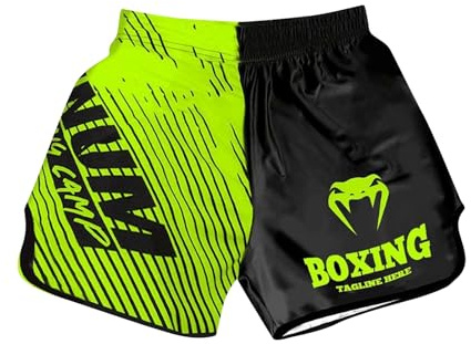 XYYYHTL Muay Thai Pantaloncini Unisex Premium Boxing Short Pantaloncini Corti thaibox Kickboxing Shorts MMA Abbigliamento Training Cage Fighting Grappling Arti Marziali Kickboxing