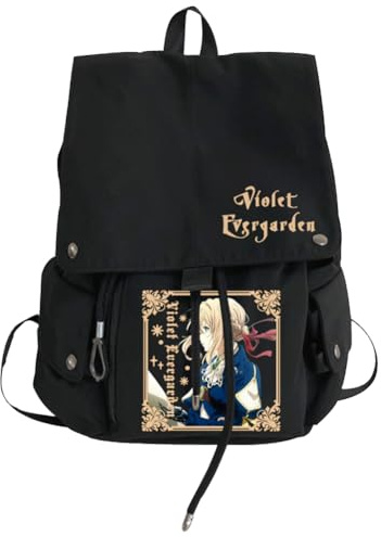 Zhongkaihua Violet Evergarden Sac à dos pour école Saison Étudiants Anime Impression Grande Capacité Cartable Ordinateur Portable Sac à dos de voyage 28 x 15 x 38 cm, Type 4, 28*15*38cm