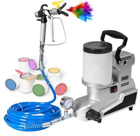 Glowdora Pulverizador Sin Aire, Pulverizador De Pintura De 2,5 L/Min, 3 Velocidades Ajustables, Capacidad De 2 litros, Manguera De 5 M, Pulverizador De Pared De Alta Presión