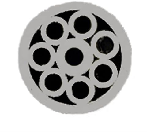 HBALDTEDC Rivets en mosaïque pour Manche de Couteau, Rivets mosaïque en Alliage de cuivre for Manche de Couteau 6 mm x 90 mm