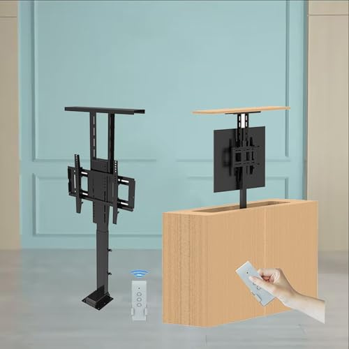 Supporto TV Regolabile, per TV da 42-70 Pollici, Supporto TV Elettrico telescopico con Sollevamento Automatico, Supporto TV motorizzato, Fino a 60 kg