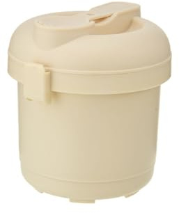 585ml Mikrowellen-Schnellkochtopf mit Dampfventil, Hitzebeständig Reiskocher Mikrowelle Klein Einfacher Mikrowellen Kochtopf, Microwave Rice Cooker Small mit Servierlöffel für Reis, Gemüse, Nudeln