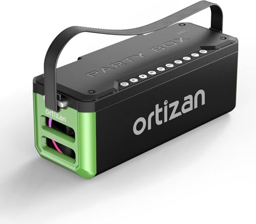 Ortizan Altavoz Bluetooth M10 Partybox Bluetooth Boombox, 100 W Muiskbox con IPX7 Resistente al Agua, Luces LED, Pro EQ, DSP, Power Bank, TF Card, AUX
