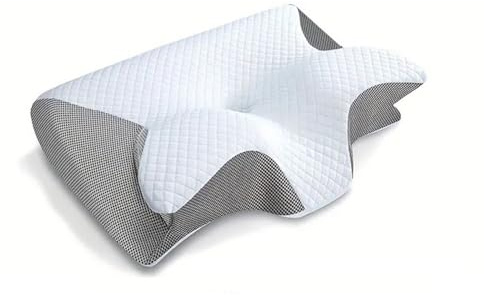 ZWOIVHE Rest Pillow Kopf- & Nackenstützkissen – Ergonomisches Memory Foam Kissen gegen Nackenschmerzen (Grau)