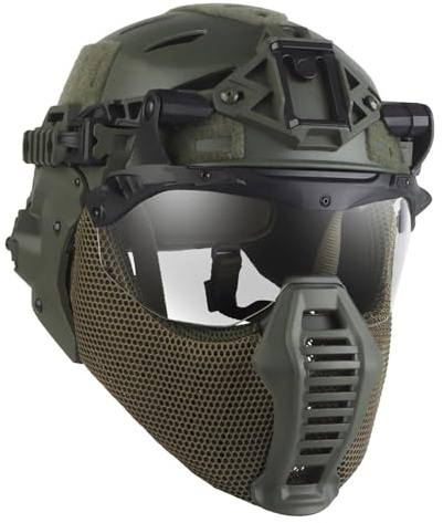 Casco de protección completa con gafas para Cs Wargame Halloween, cosplay, fiesta de disfraces