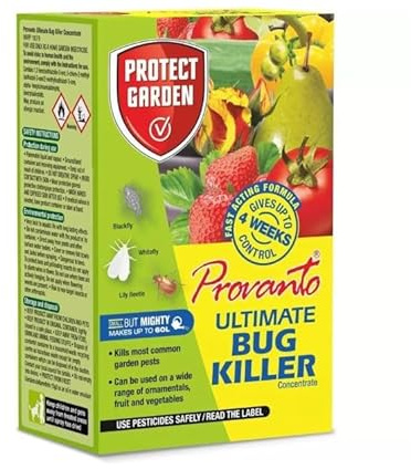 Provanto Ultimate Bug Killer 30ml Concentrate Insecticide for Greenfly, Blackfly, Caterpillars & More For Fruits, Vegetables & Ornamentals Fast-Acting Yellow - 1 Pack