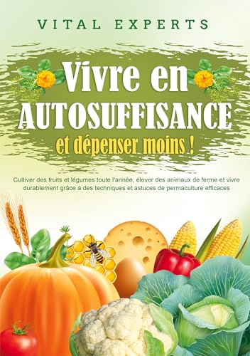 Vivre en AUTOSUFFISANCE et dépenser moins !: Cultiver des fruits et légumes toute l'année, élever des animaux de ferme et vivre durablement grâce à des techniques et astuces de permaculture efficaces