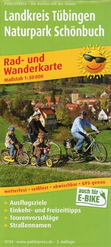 Publicpress Rad- und Wanderkarte Landkreis Tübingen, Naturpark Schönbuch 1:50.000: Rad- und Wanderkarte mit Ausflugszielen, Einkehr- & Freizeittipps, ... 1:50000 (Rad- und Wanderkarte: RuWK)