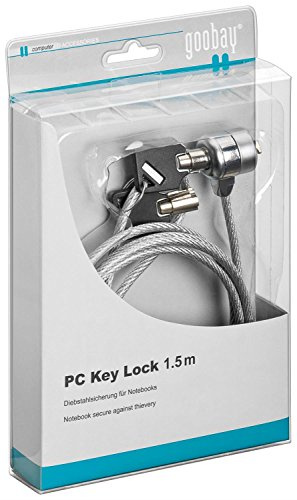 Goobay 93037 Sicherheitsschloss für Notebook und PC, Grau