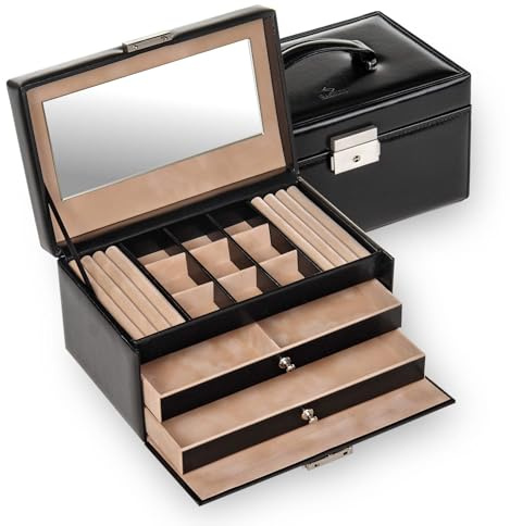 SACHER Schmuckkasten Elly new classic/schwarz (Leder)