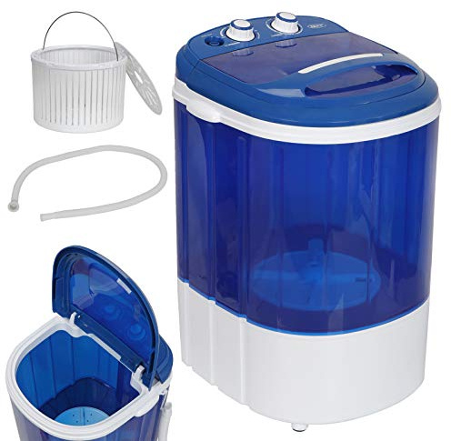 ZenStyle 2-IN-1 Portable Washer and Spinner Combo, 5.7LBS Mini Washing Machine 2.2LBS Spin Dryer with Drain Pump and Hose, Semi-Automatic Compact Washer for Small Spaces, Camping