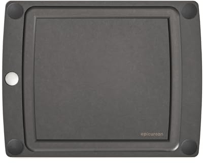 Epicurean All-in-One Cutting Board with Non-Slip Feet and Juice Groove, 10 × 7, Slate/Black