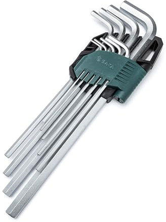 SATA Stiftschlüssel-Satz, extra lang, 9-teilig, 1,5-10 mm ST09103ASJ (Sechkantschlüssel Sechskantschraubendreher Sechkantschlüsselsatz Sechskantschraubendrehersatz Winkelschraubendrehersatz)