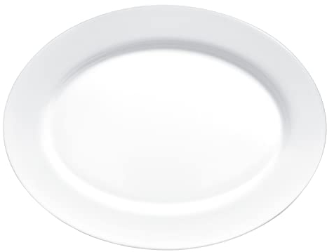 Bormioli Rocco 767143 Grangusto Piatto Pesce, Opale, Bianco, 36 Cm, Vetro