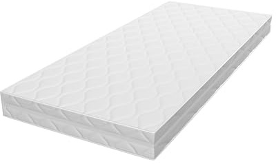 Baby Delux Baby Matratze Kindermatratze Kokos Buchweizen 120x60x9 cm für Babybett Kinderbett Bezug gesteppt
