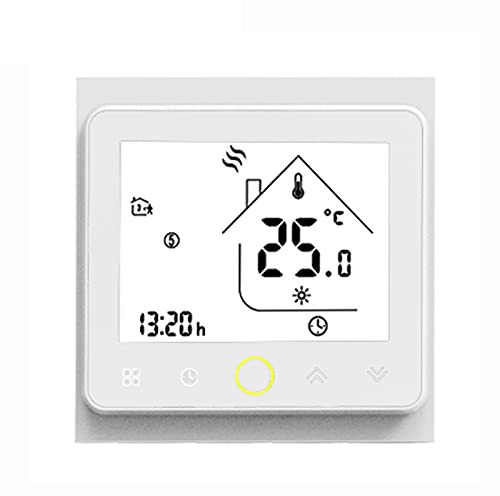 Irishom Tuya ZigBee3.0 Thermostat Intelligent 5A Contrôleur de Température Programmable Hebdomadaire Contrôle APP Commande Vocale Compatible avec Alexa/Google Home