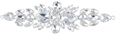 FINGERINSPIRE, Applique con strass per cintura e fascia dell'abito da sposa, con cristalli, decorazioni per abiti, gonne, copricapi, scarpe, borse, o altri oggetti