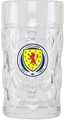 FOCO Official Scotland Football Dimple Stein Glass 1000ml