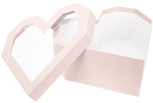 Alipis Herzförmige Verpackungsbox Mit Fenster Vielseitige Geschenkschachtel Für Valentinstag Hochzeiten Und Besondere Anlässe Für Blumen Und