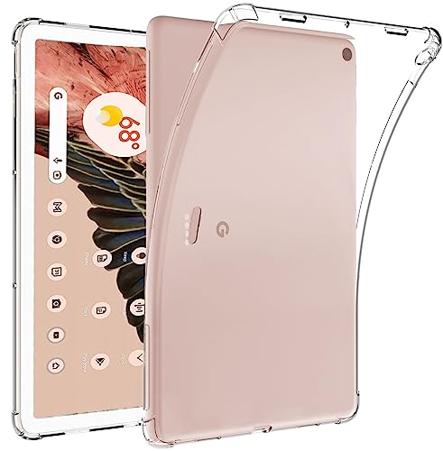 Miimall Kompatibel mit Google Pixel Tablet Hülle, Transparent Ultradünn TPU Kratzfest Anti Drop Voller Schutz Durchsichtig Case für Google Pixel Tablet 2023 Klar