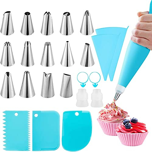 YLWX Punte sac A Poche for Torte, Set Sacca A Poche Riutilizzabile per Dolci, Beccucci sac A Poche, Bocchette sac A Poche Professionali, Pasticceria Accessori