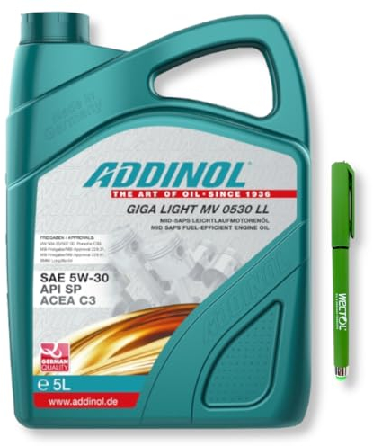 ADDINOL Motoröl 5W30 Giga Light MV 0530 Long Life 5 Liter + WECTOL STIFT
