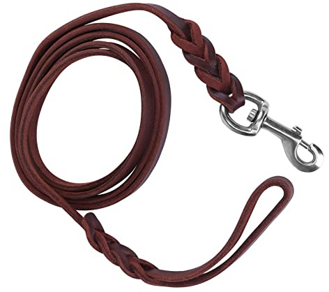 Flätad Design för Hundträningskoppel 3 Typer Av Hundkoppel Hundträningskoppel, Hundsäkerhetsrep, Hundkoppel i Läder, för Husdjur för Hundälskare (Materiallängden är 2 meter och