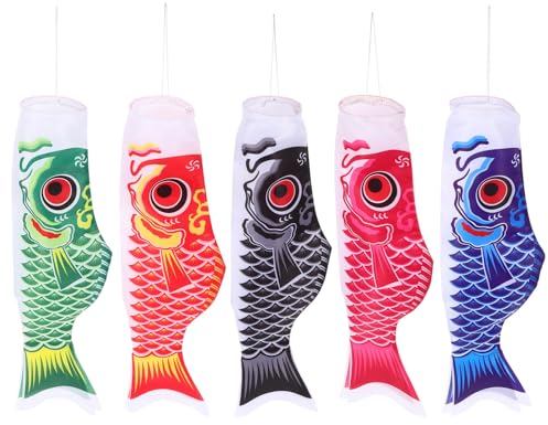 Yardwe 15stücke Teiliges Japanische Karpfenflagge Dekorative Windfahnen Für Garten Zufällige Farben Einfache Installation Stilvolles Design Sichtbar Einzigartiger Japanischer Stil