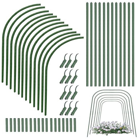Cerchi da giardino per fai da te, resistenti alla ruggine, cerchi per serra, tunnel per coltivare, tunnel fai da te, per migliorare la crescita e la protezione del giardino