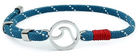 Aloha Armband Meereswelle aus Stahl für Herren und Damen, verstellbar, Geschenkidee, T.U., Edelstahl