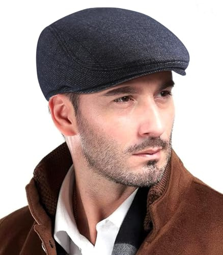 Comilaka Uomo Berretto Piatto Baschi Scozzesi Cappello Piatto Invernale Newsboy Berretto Gatsby Coppola Cappellino Invernale Auttuno