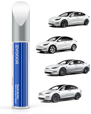 PARTS4EV Touch Up Car Paint for Tesla- DIY Scratches Repair With Color-Matched for Model 3/Y/S/X (Pearl White (PPSW))