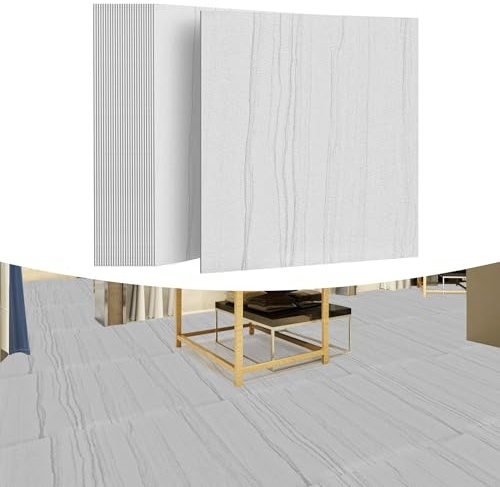 YRHome 27 Stücke PVC Bodenbelag Selbstklebend 2,51m² Vinylboden Bodenfliesen Klebefliesen 30x30cm Venylbodenbelag Laminat Wasserdicht Rutschfest PVC Fliesen Dekor-Dielen Fliesenoptik Light Grau