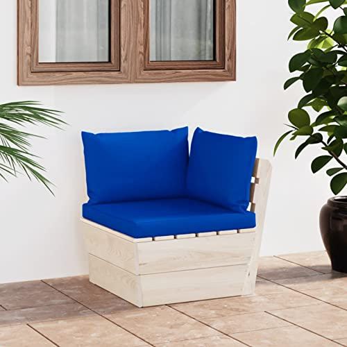 Xichuzi Garten-Paletten-Ecksofa mit Kissen, Lounge Sofa Outdoor, Garten Loungemöbel, Gartensofa, Outdoor Couch, Gartenlounge, Balkon Set Möbel, Imprägniertes Fichtenholz