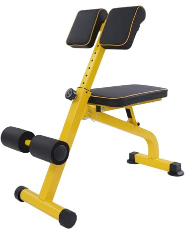 Hantelbank für Ganzkörpertraining, Fitness Römischer Stuhl, Rückenstreckhocker Rückentrainer, Multifunktions-Übungsstuhl, Fitness-Stuhl, Verstellbare Bauch-Sit-up-Bank, Flachbank, bis 300 kg