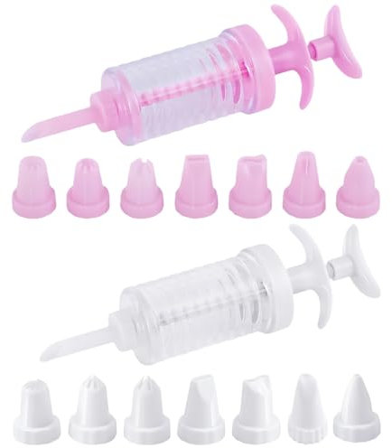 Icing Piping Kit 2 Sets Cake Piping Set Piping Bags and Nozzles Sets Reusable Cake Decorating Kit, with 16 Pcs Large Piping Tips, Cake Decorating Tools Dessert Decorator for Gift Baking Lover