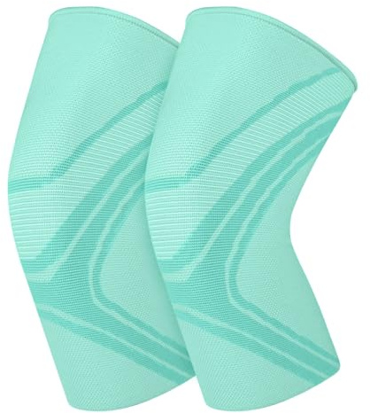 BOODPET Genouillères Homme Femme Lot de 2 – Bandage de Genou Respirant avec Antidérapant & Support Articulaire – Protège-genoux pour Soulagement de la Douleur – Fitness, Taille L – Couleur Vert