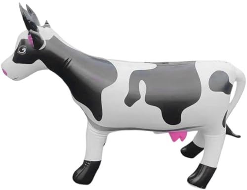 Vobumix Blow Up Cow Inflatable Animal Toy Farm Party Decoration for Fancy Dress Pool Party Accessory