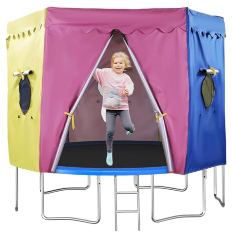 Trampolin Überdachung – Wetterfeste Abdeckung mit UV-Schutz für Gartentrampoline, schützt vor Sonne und leichtem Regen | Robustes Material mit einfacher Befestigung, ideal für Kindertrampoline im Gart