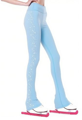 LIUHUO Eiskunstlauf-Hosen Mädchen Training Tragen Qualität Kristalle Schwarz Kind Skating Leggings