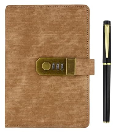 Astralong Diario con Serratura B6, 257 Pagine Taccuino Piccolo con Serratura, Vintage PU Pelle Diario Taccuino, Carta 100Gsm, Quaderno a Righe per Donne e Uomini