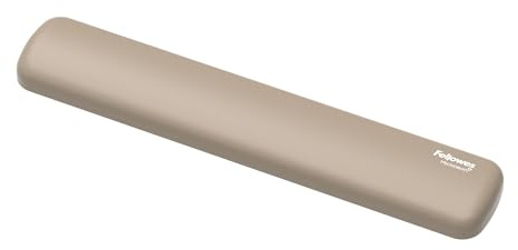 Fellowes Breyta repose-poignet clavier compact (TKL) – Sable, coussin en silicone HEX Cushion. Idéal pour la frappe sur ordinateur, Mac ou portable, à la maison ou au bureau