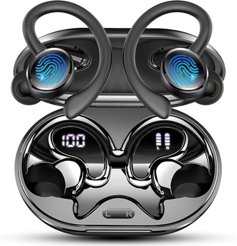 Matast Cuffie Bluetooth 5.4 Sport, Auricolari Bluetooth con 3D Bass Stereo, 50 Ore Cuffie Wireless In Ear Cancellazione Rumore ENC e HD Mics, IP7 Impermeabile Cuffie Senza Fili