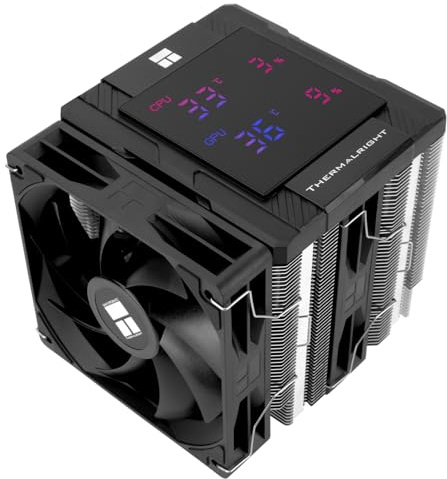 Thermalright TR Peerless Assassin 120 Digital Black - Enfriador de aire para CPU (6 heatpipes, enfriador de CPU para AM4/AM5, Intel LGA1700/1851/115X/1200), color negro